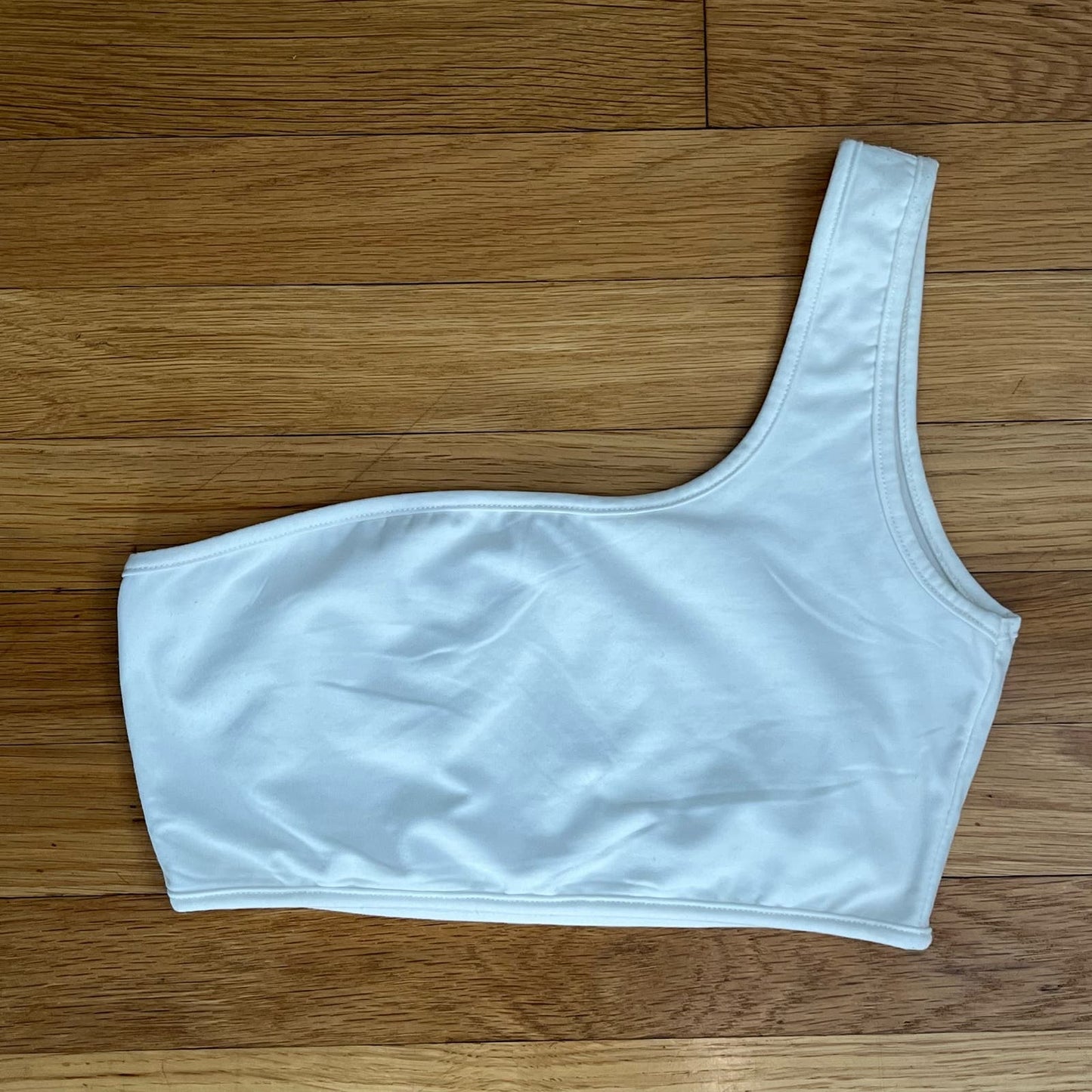 Super Soft One-Shoulder Crop Top - Size UNKNOWN