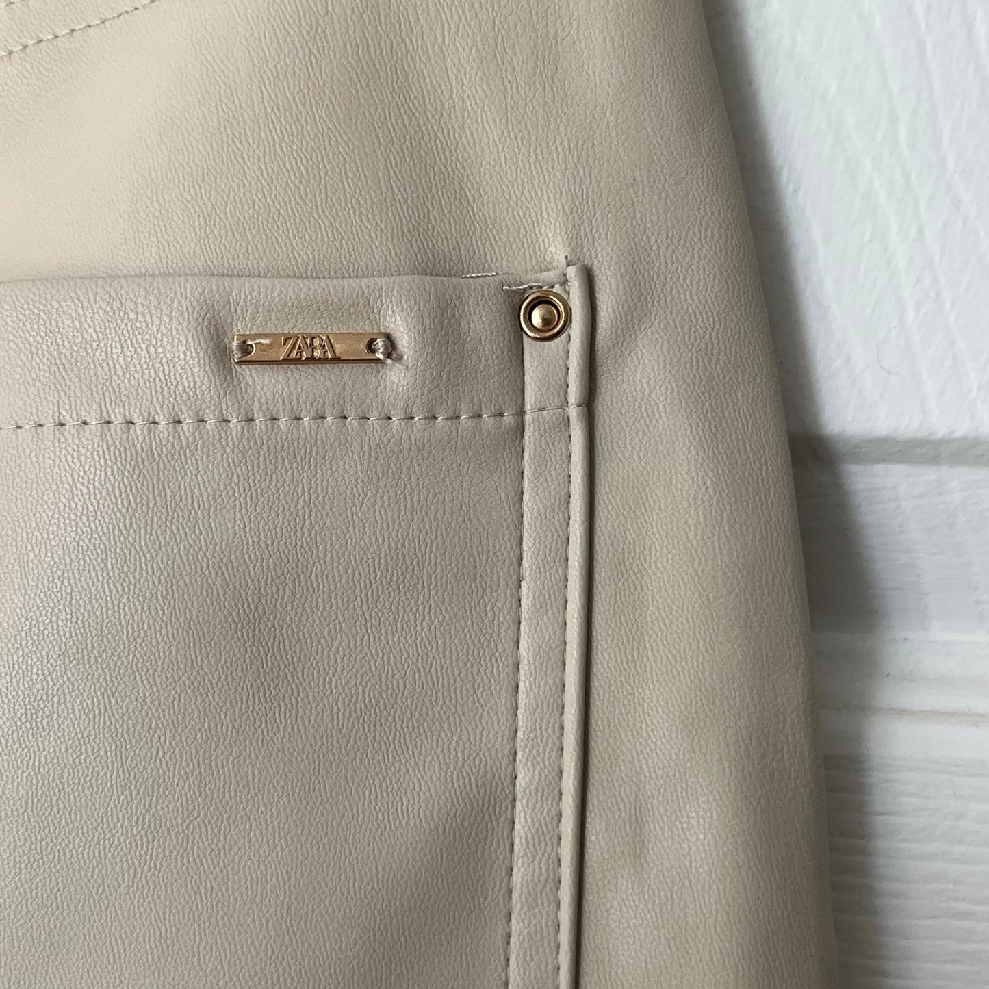 Zara Faux Leather 5-Pocket Pants - Size 4