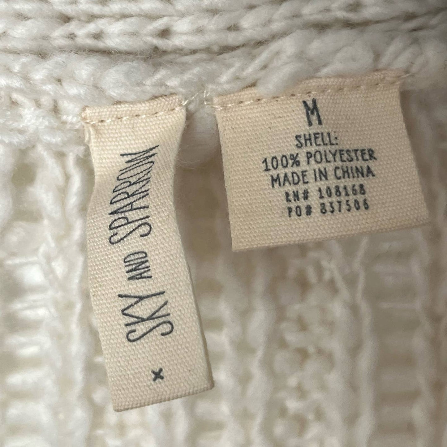 Sky & Sparrow Open Front Loose Knit Cardigan - Size M