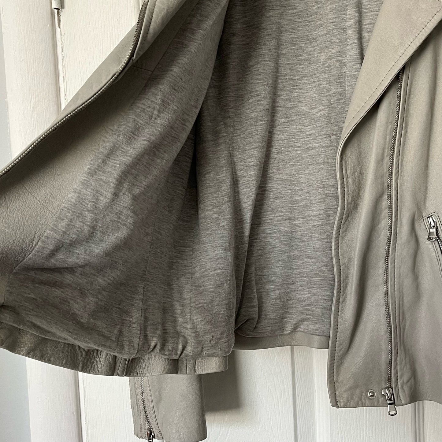 Rebecca Taylor Lamb Leather Biker Jacket - Size 12