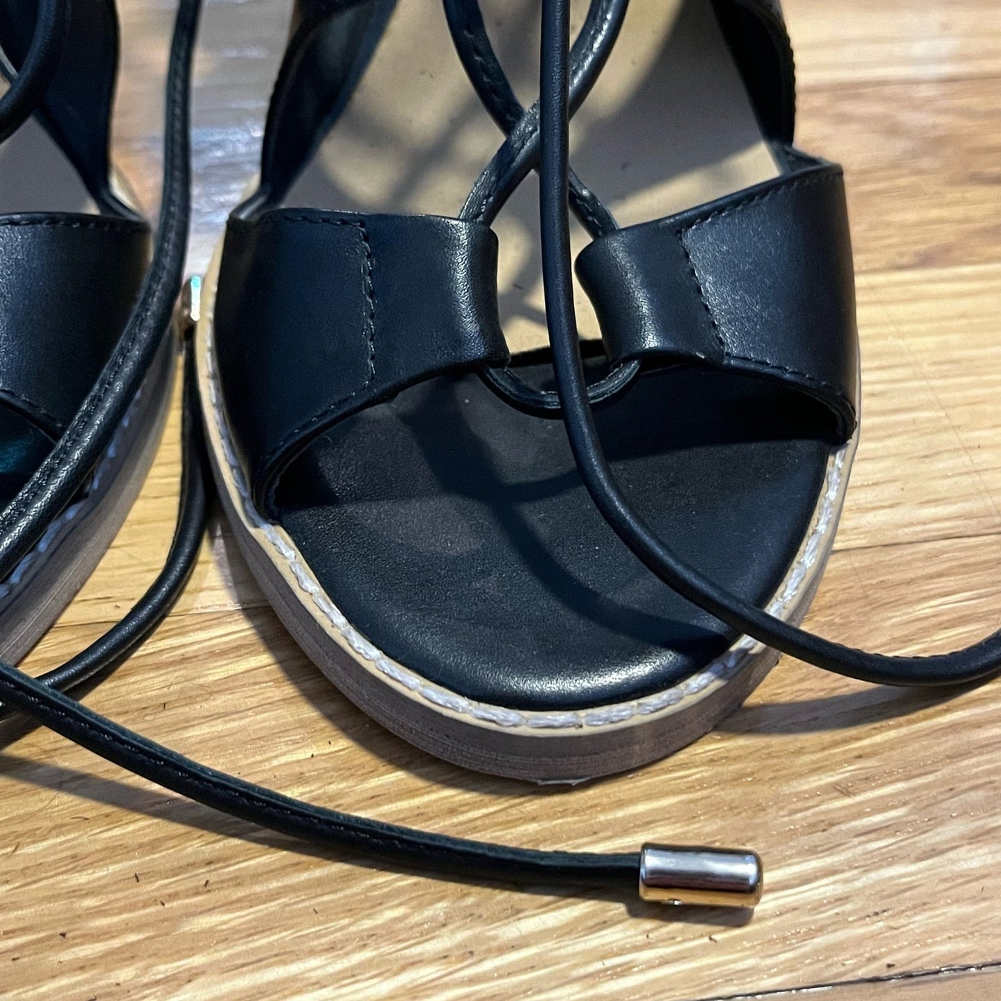 Tony Bianco 'Kristen' Lace-Up Leather Block Heels - Size 9 - NIB