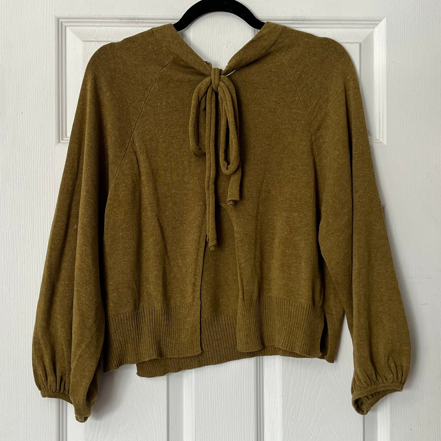 Zara Tie-Neck Split Back Sweater - Size S