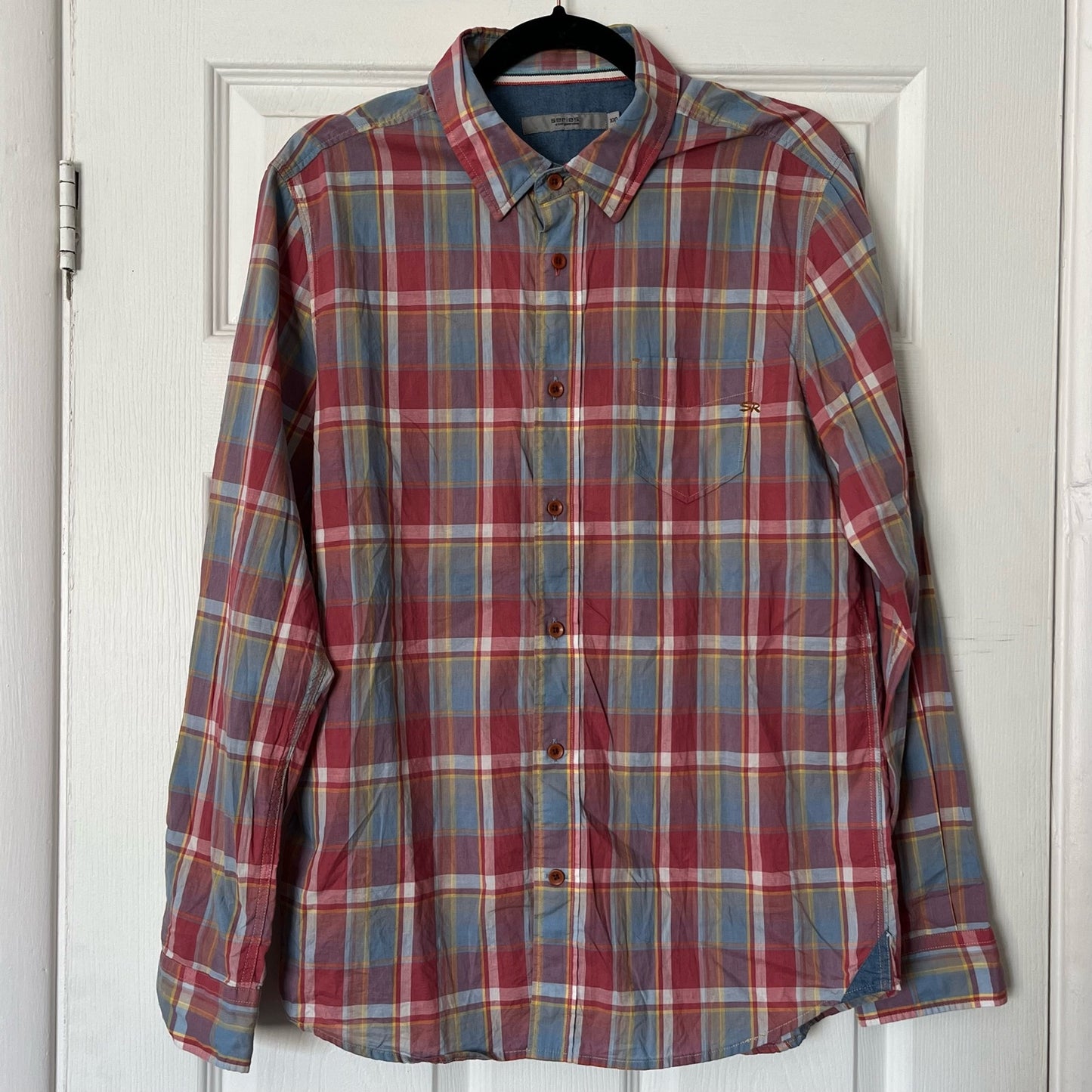 Series: Plaid Button-Down Shirt - Size 100 [KOR]