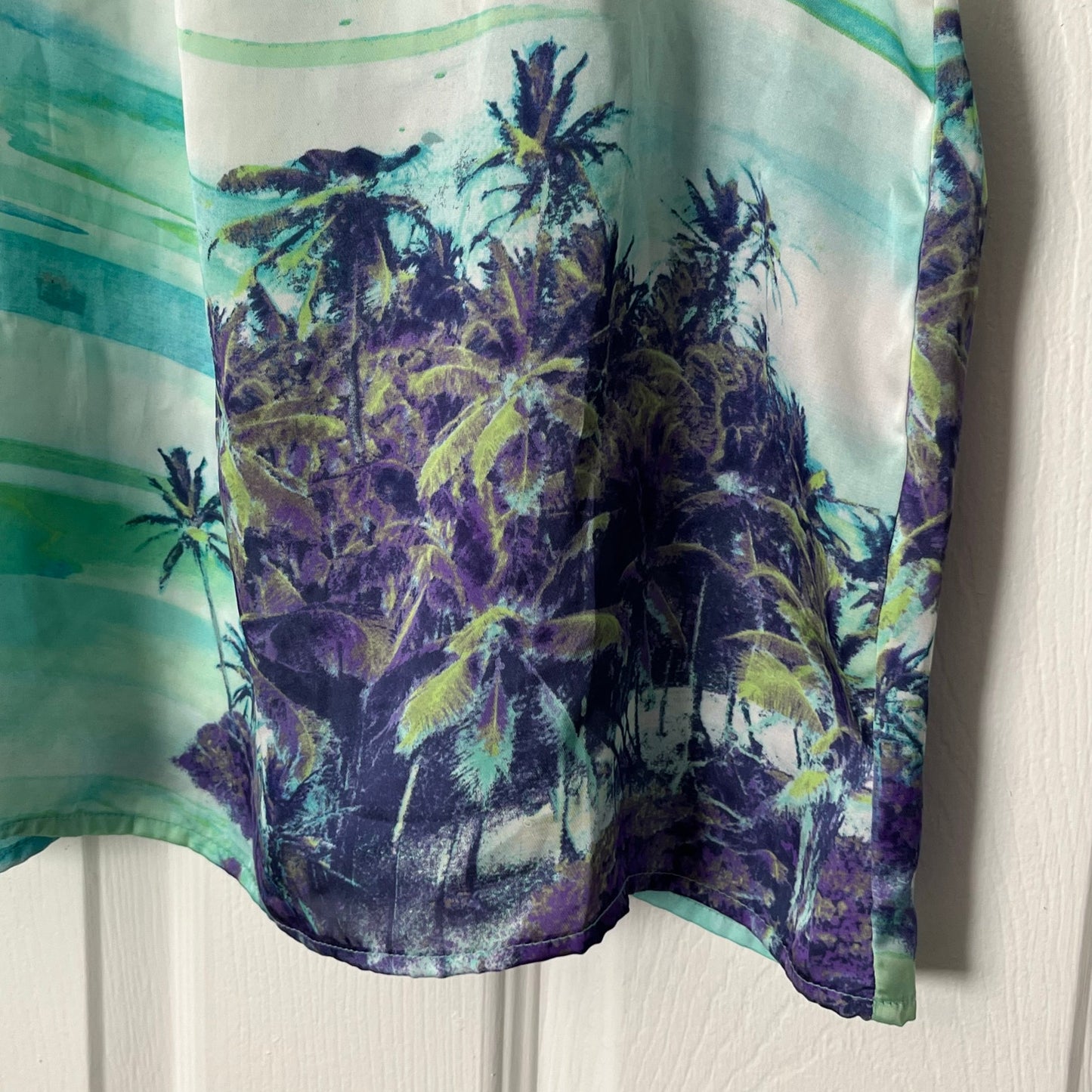 Forever 21 Watercolor Tropical Sleeveless Blouse - Size S