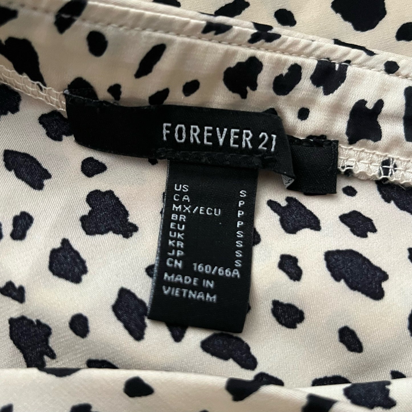 Forever 21 Animal Print Satiny Midi Skirt - Size S