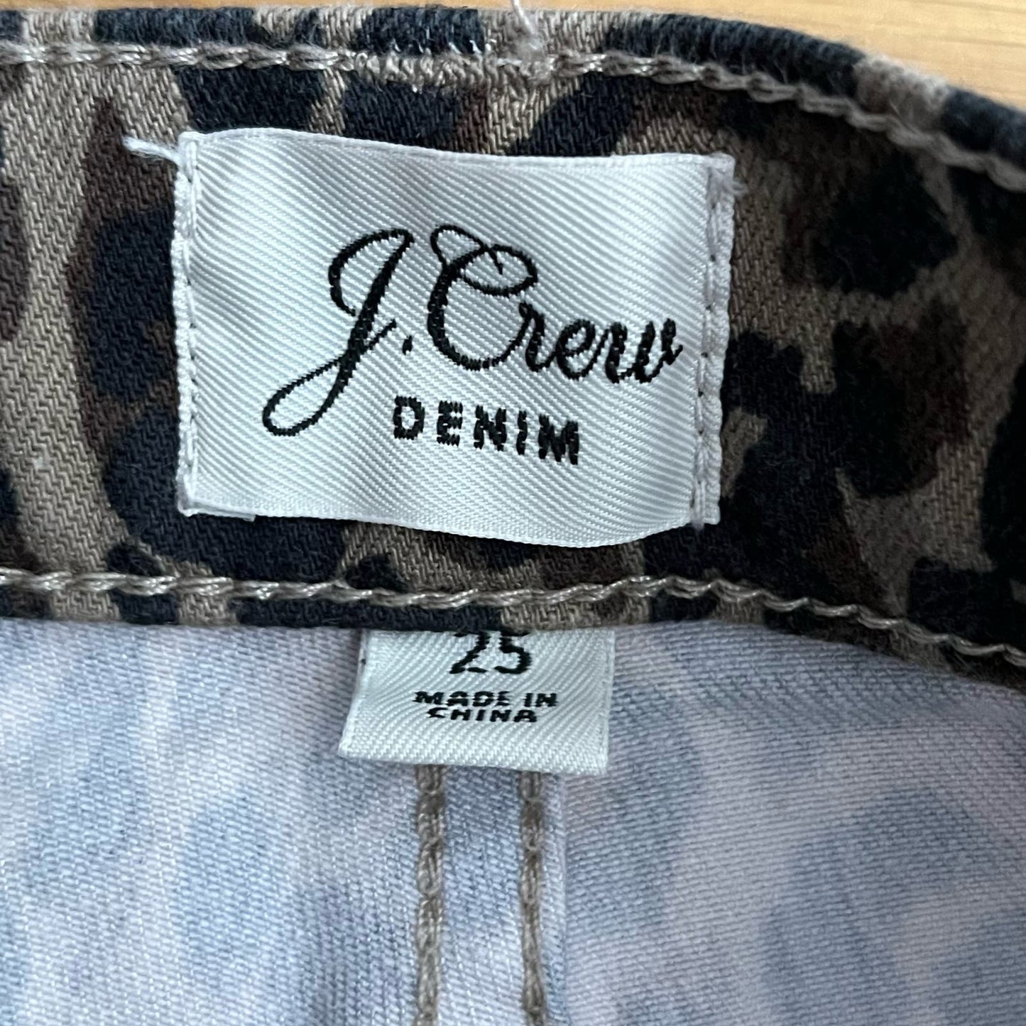 J. Crew Denim Leopard Print Jeans - Size 25
