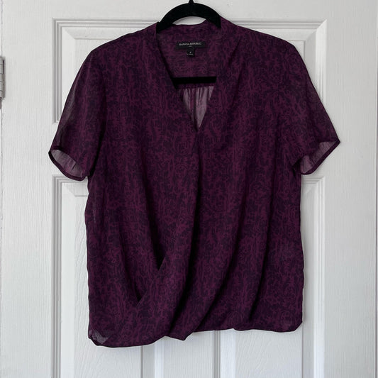 Banana Republic Paisley Print Cross-Front Blouse - Size S