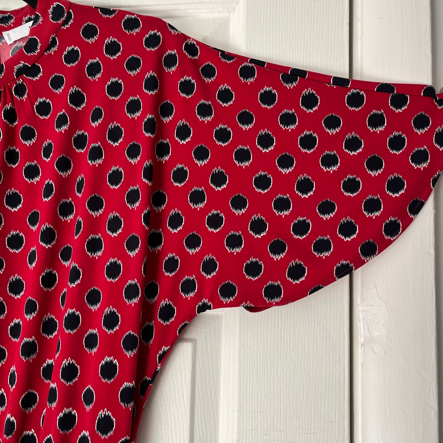 MNG Basics Dolman Sleeve Polka Dot Dress - Size S