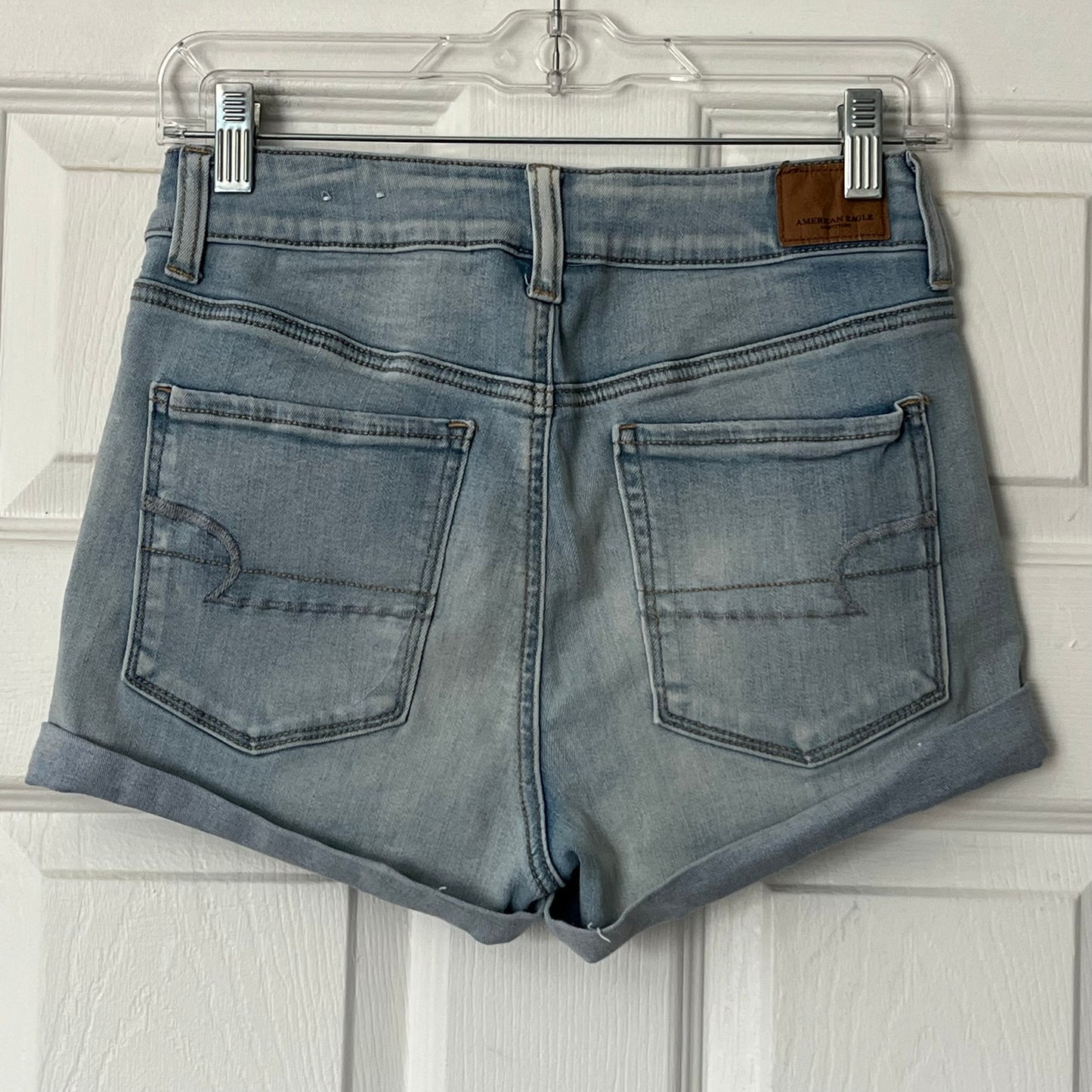 American Eagle Outfitters Next Level Stretch Cuffed Denim Shorts - Size 8