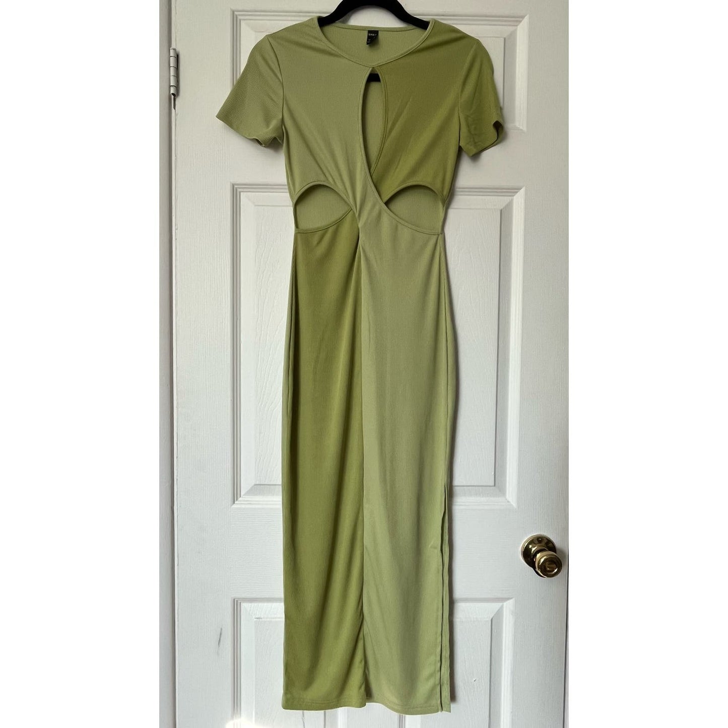 Shein Criss-Cross Cutout Ribbed Maxi Dress - Size S