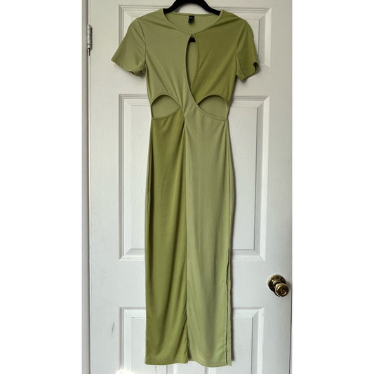 Shein Criss-Cross Cutout Ribbed Maxi Dress - Size S