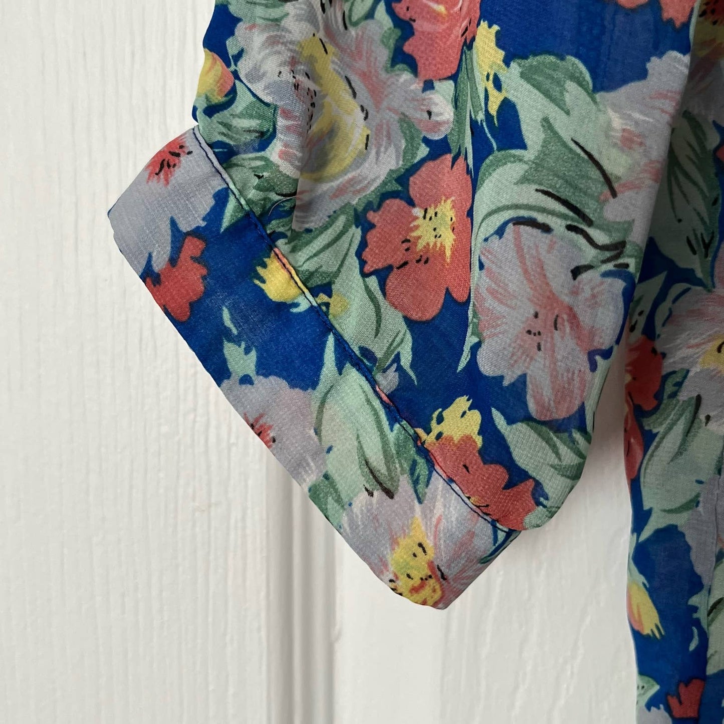 Cotton Candy Sheer Floral Top - Size L