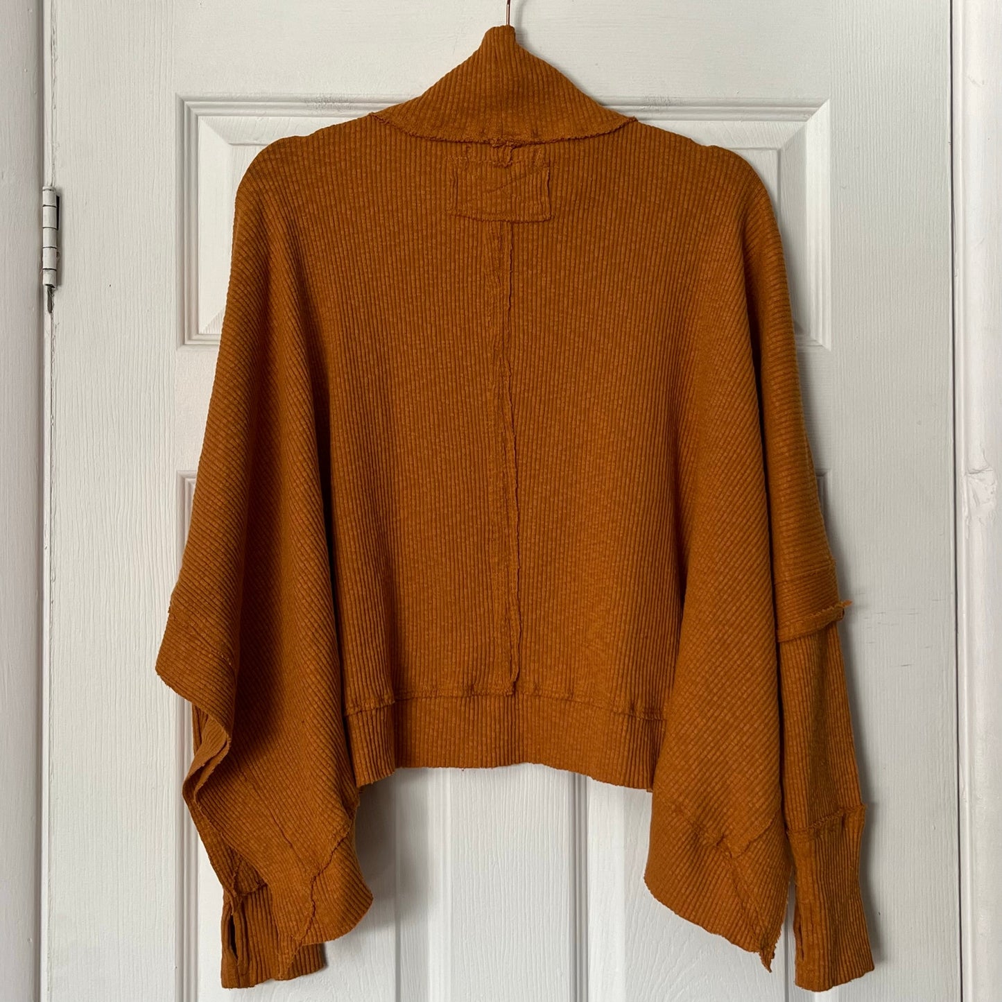 Free People We the Free Ribbed Raw Hem Top - Size XS