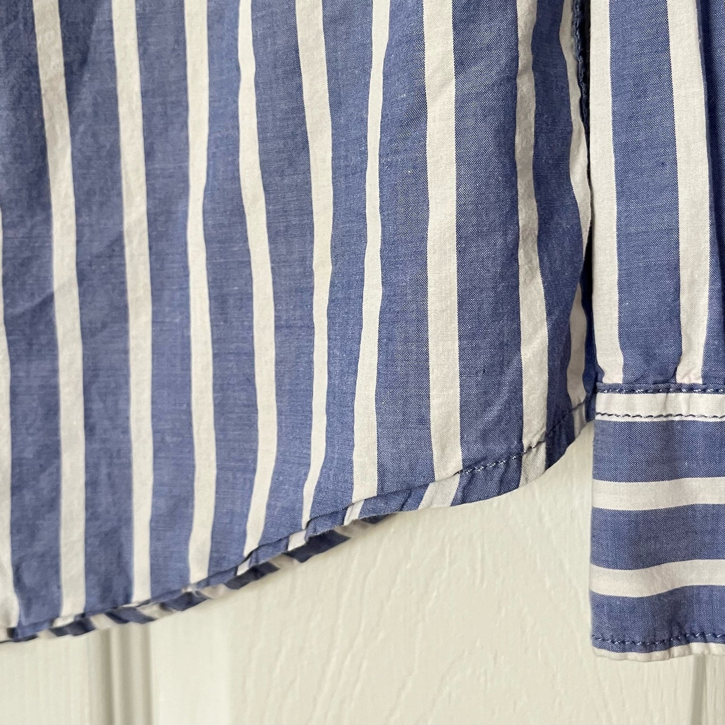 L.O.G.G. by H&M Strlped Button-Down Shirt - Size UNKNOWN