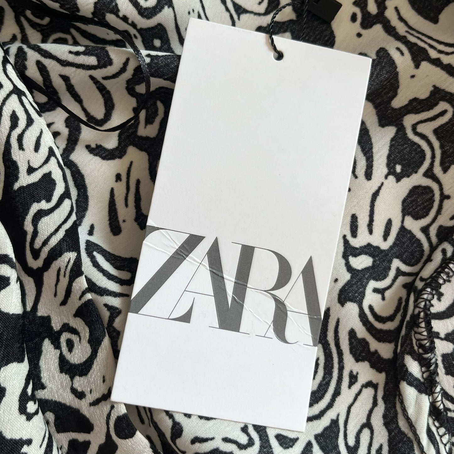 Zara Satin Print Plunge Romper - Size S - NWT