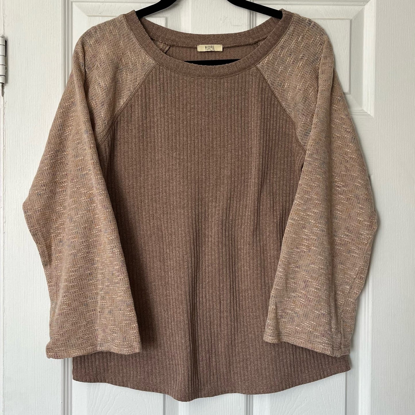 Kori America Ribbed Raglan Knit Top - Size UNKNOWN*