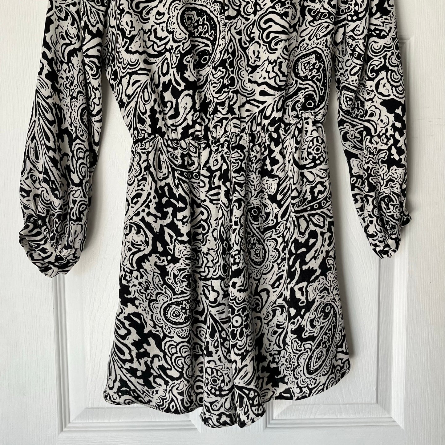 Zara Satin Print Plunge Romper - Size S - NWT