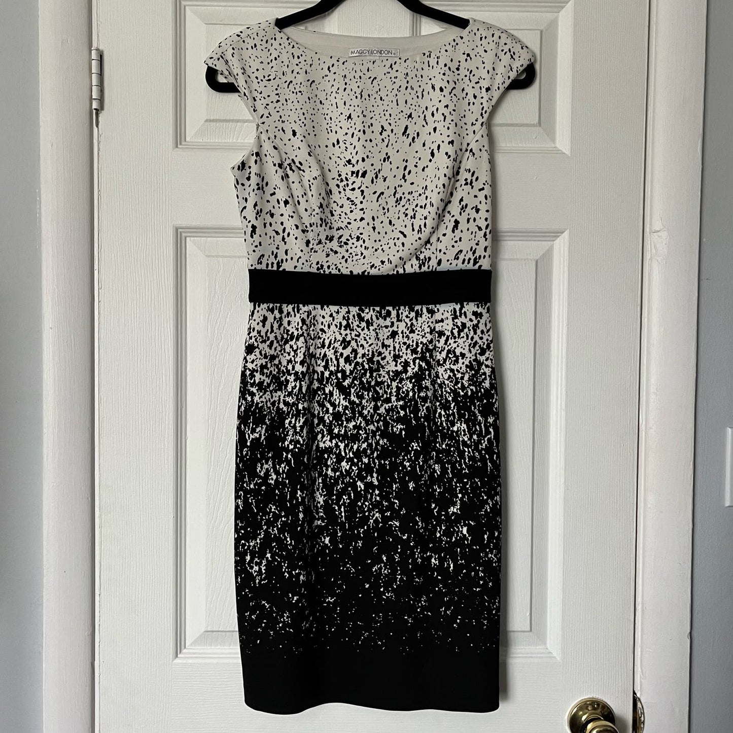 Maggy London Paint Splatter Cap Sleeve Dress - Size 2
