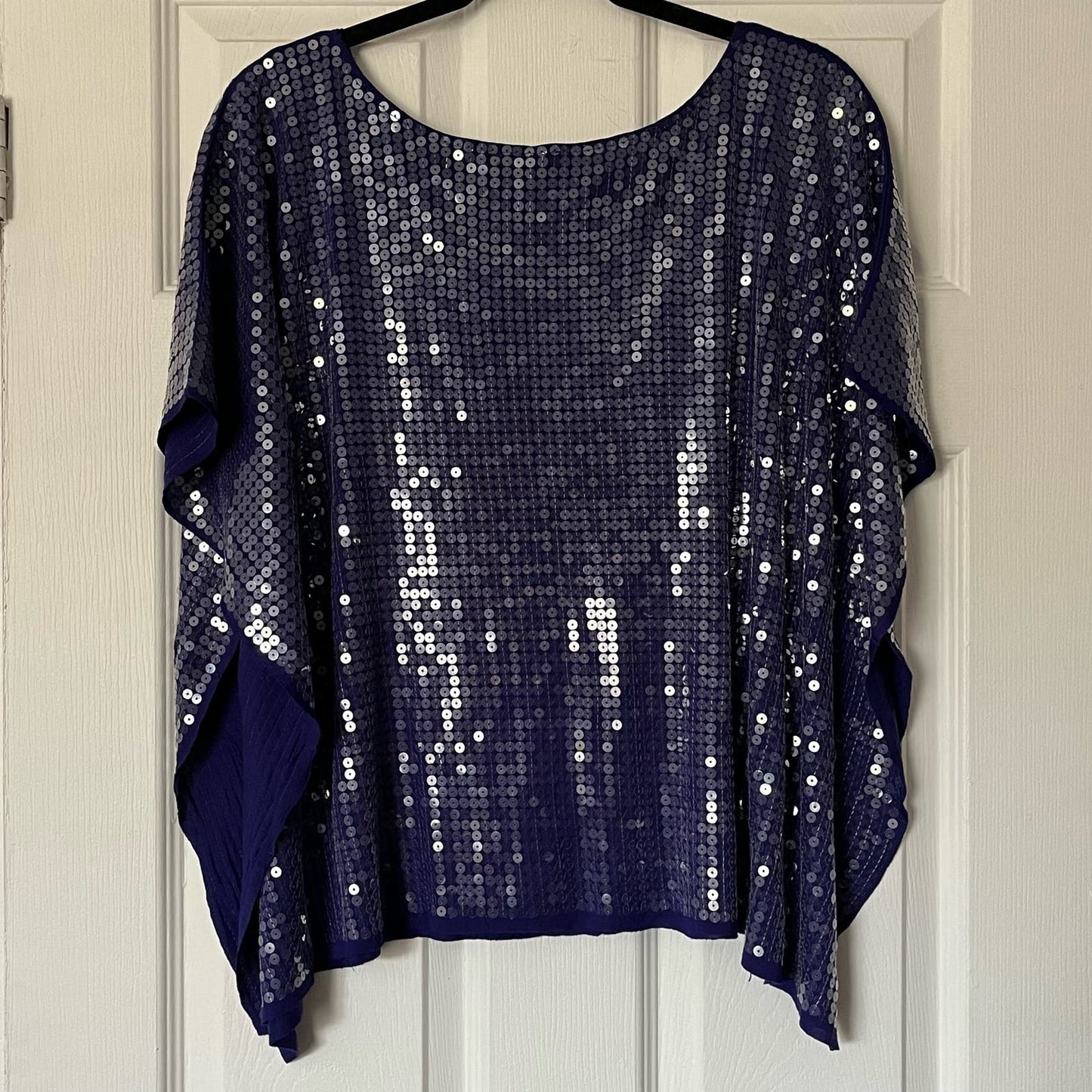 Wilster Sequin Purple Draped Top - Size S