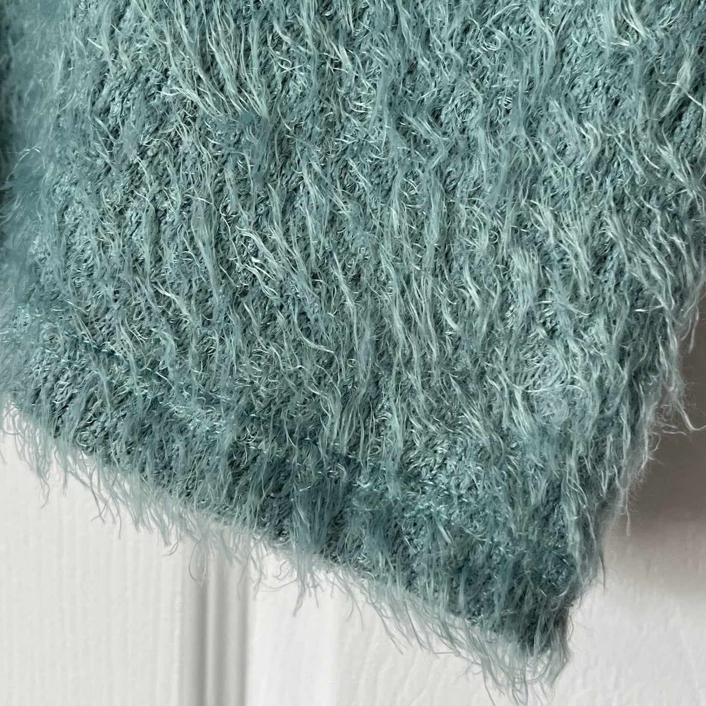 Jolie Fuzzy Double V Neck Sweater - Size S