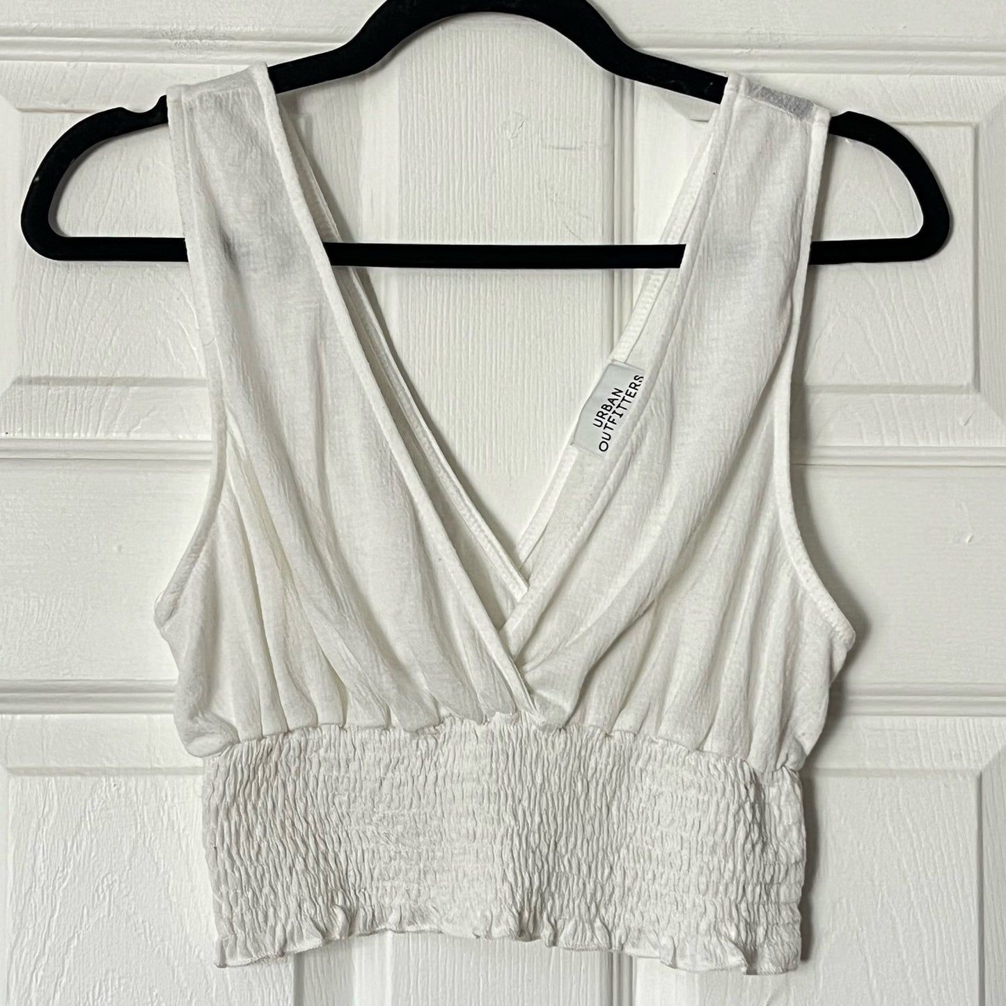 Urban Outfitters Shirred Deep-V Cropped Top - Size UNKNOWN