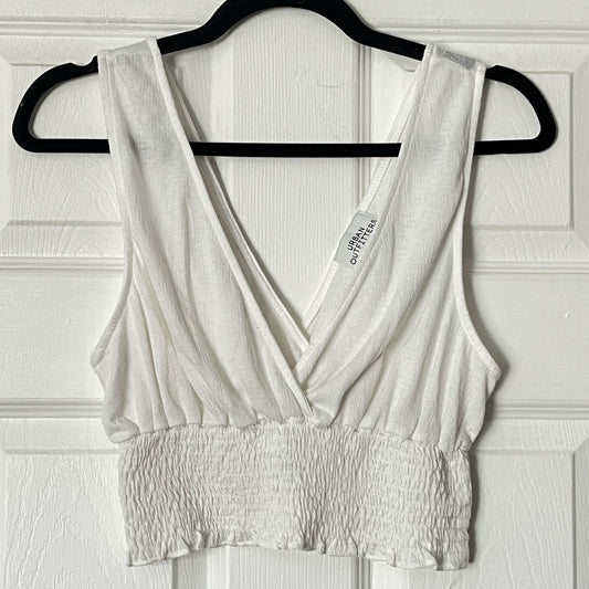 Urban Outfitters Shirred Deep-V Cropped Top - Size UNKNOWN