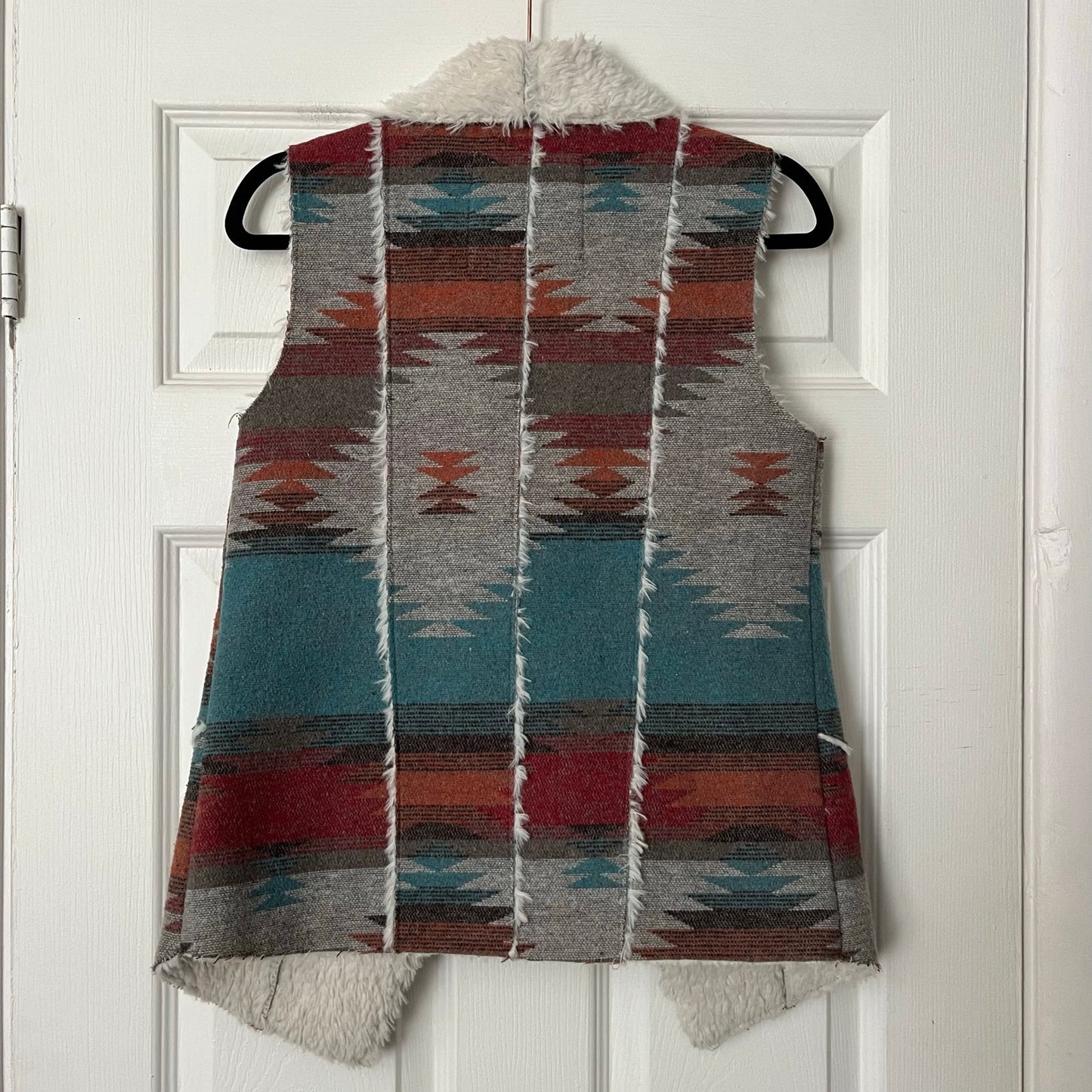 Mossimo Southwestern Faux Fur Lined Vest - Size S