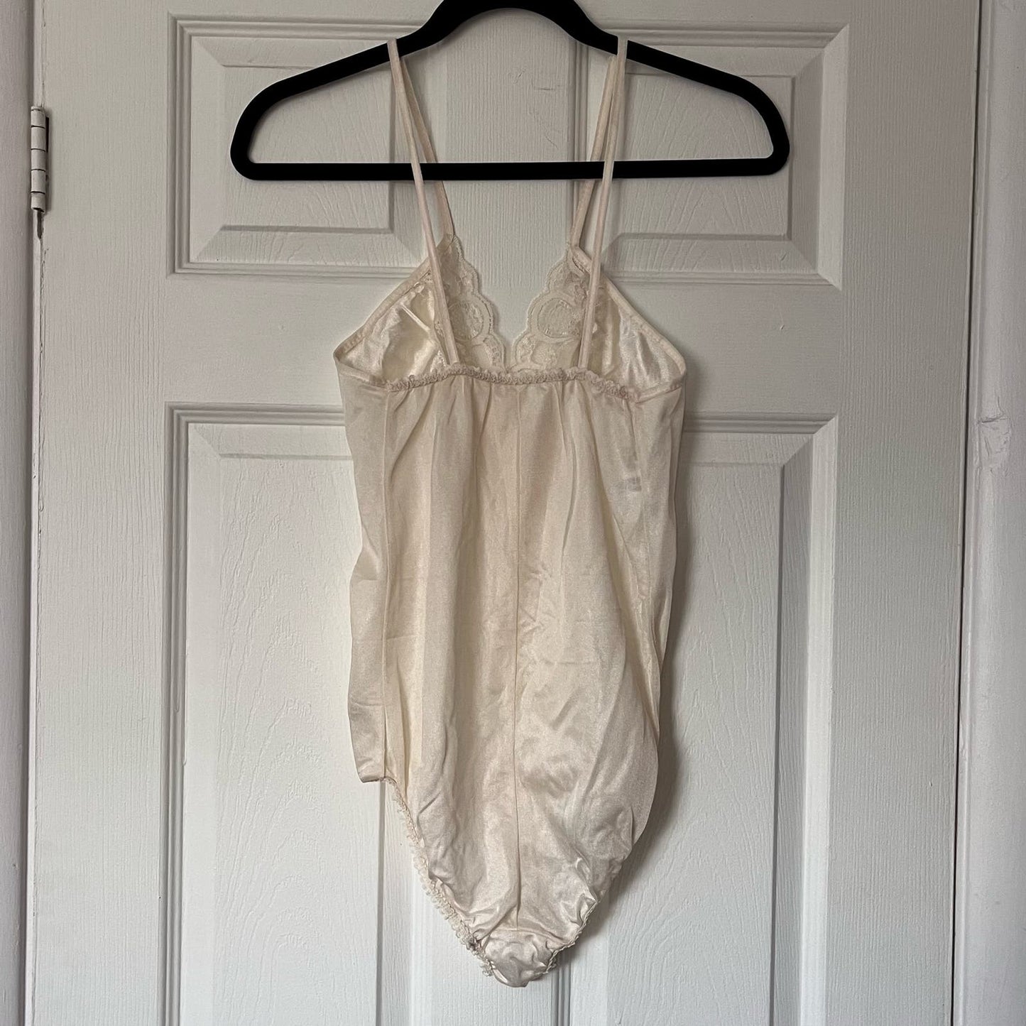 V-Neck Lace Inset Bodysuit - Size 10/12