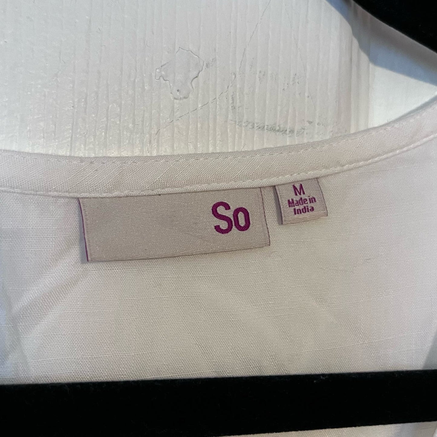 SO Tie-Front Flutter Sleeve Blouse - Size M