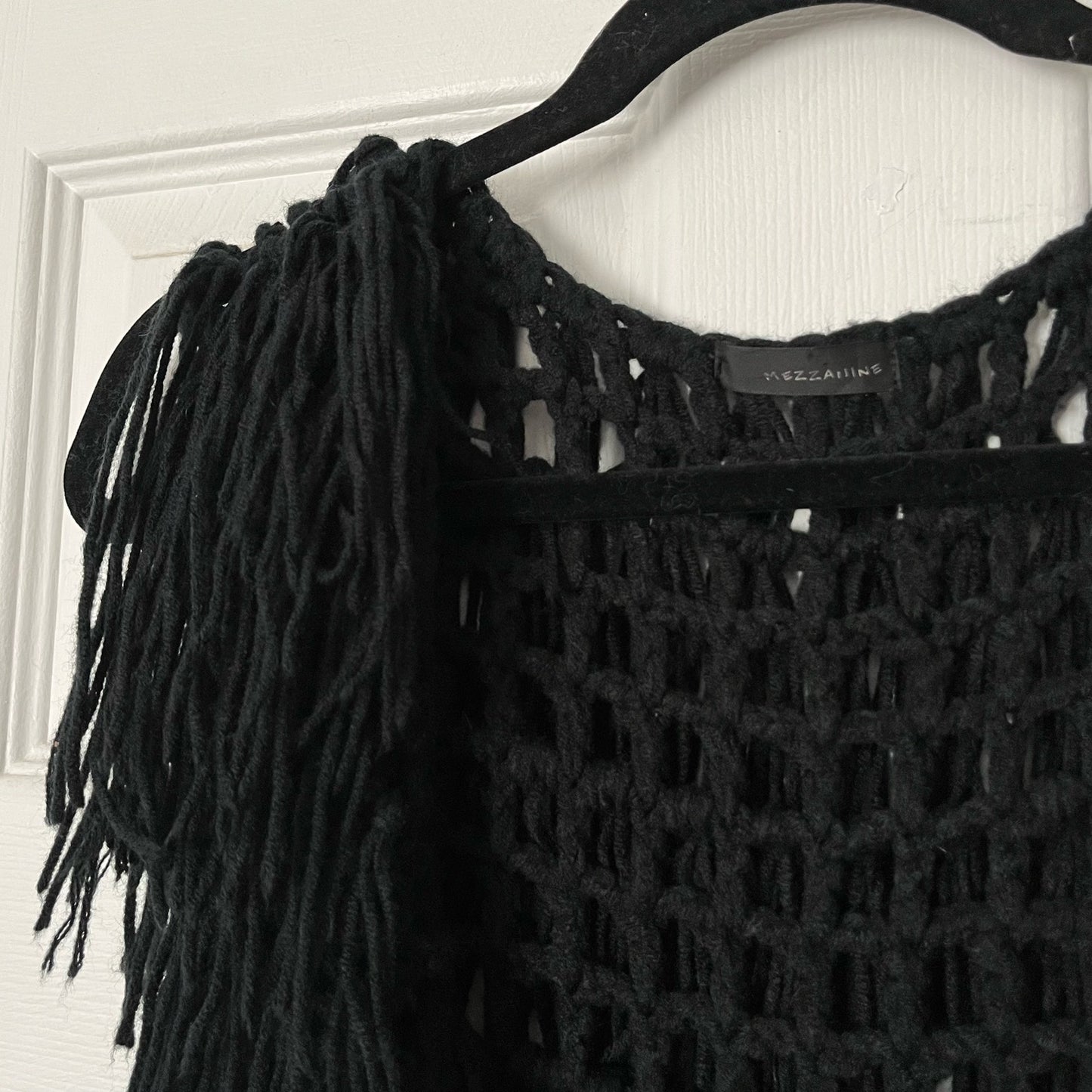 Mezzanine Fringed Open Knit Vest - Size UNKNOWN