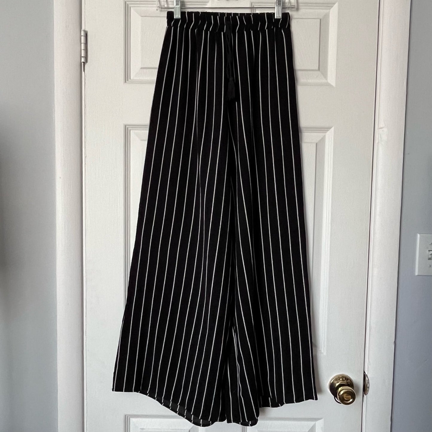 Mind Code Super Wide Leg Striped Pants - Size S