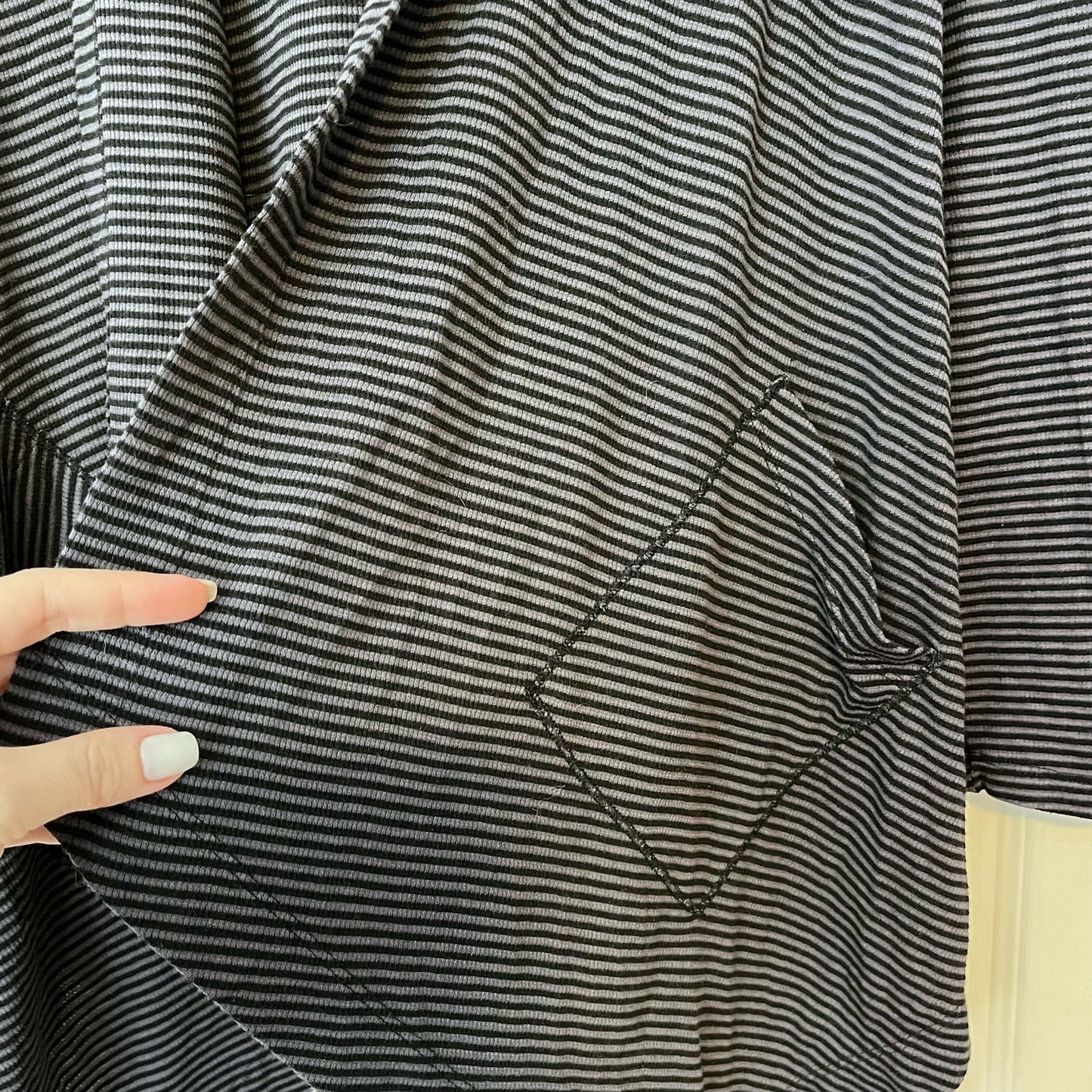 Splendid Striped Hooded Open Front Cardigan - Size S
