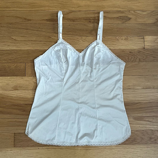 Vintage Vanity Fair Lace-Trim V-Neck Camisole - Size 34