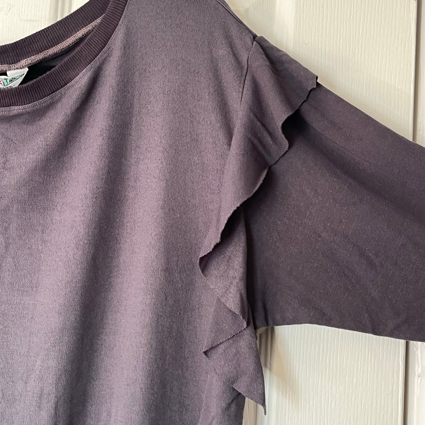 Hard Tail Lightweight Ruffle Trim Sweatshirt - Size S