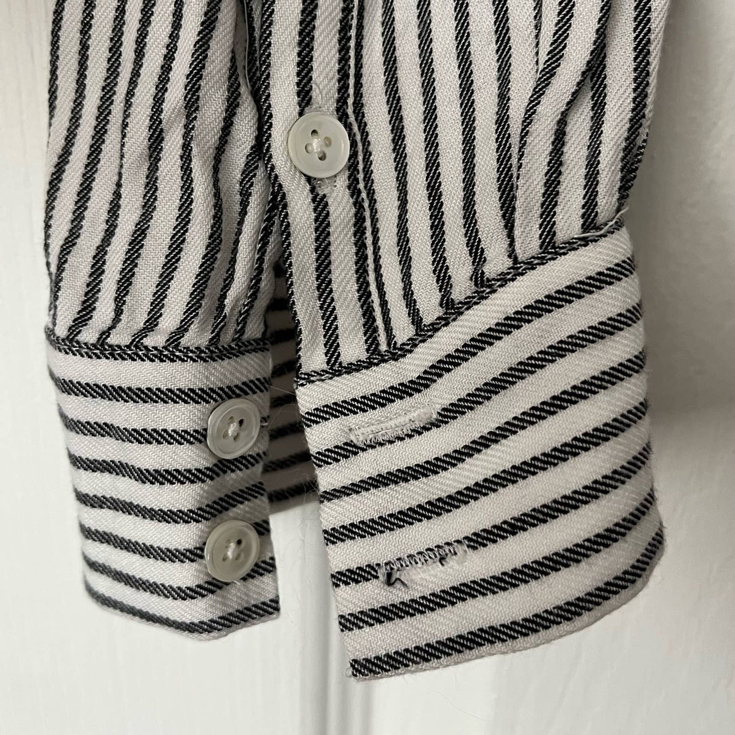 Soft Pinstripe Shirt Dress - Size S