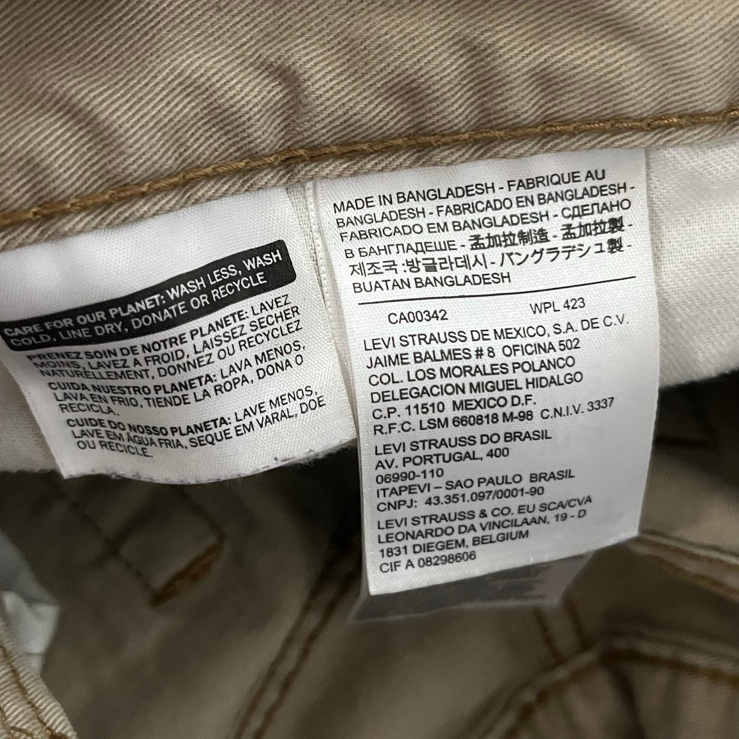 Levi's 508 Khaki Jeans - Size 34x30