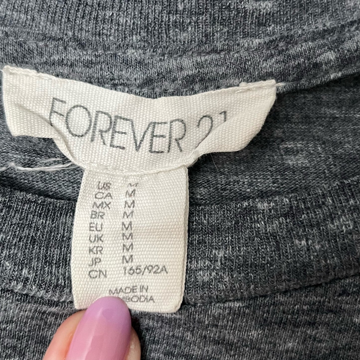 Forever 21 Heathered T-Shirt - Size M