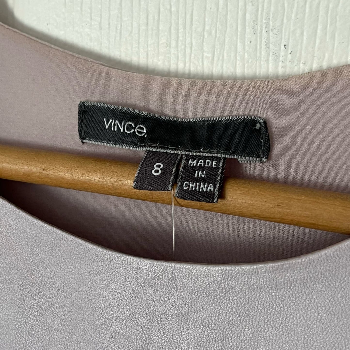 Vince Leather/Silk Tank Top - Size 8 - NWT