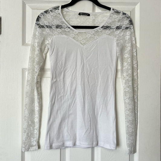 Bozzolo Lace-Sleeve Top - Size UNKNOWN