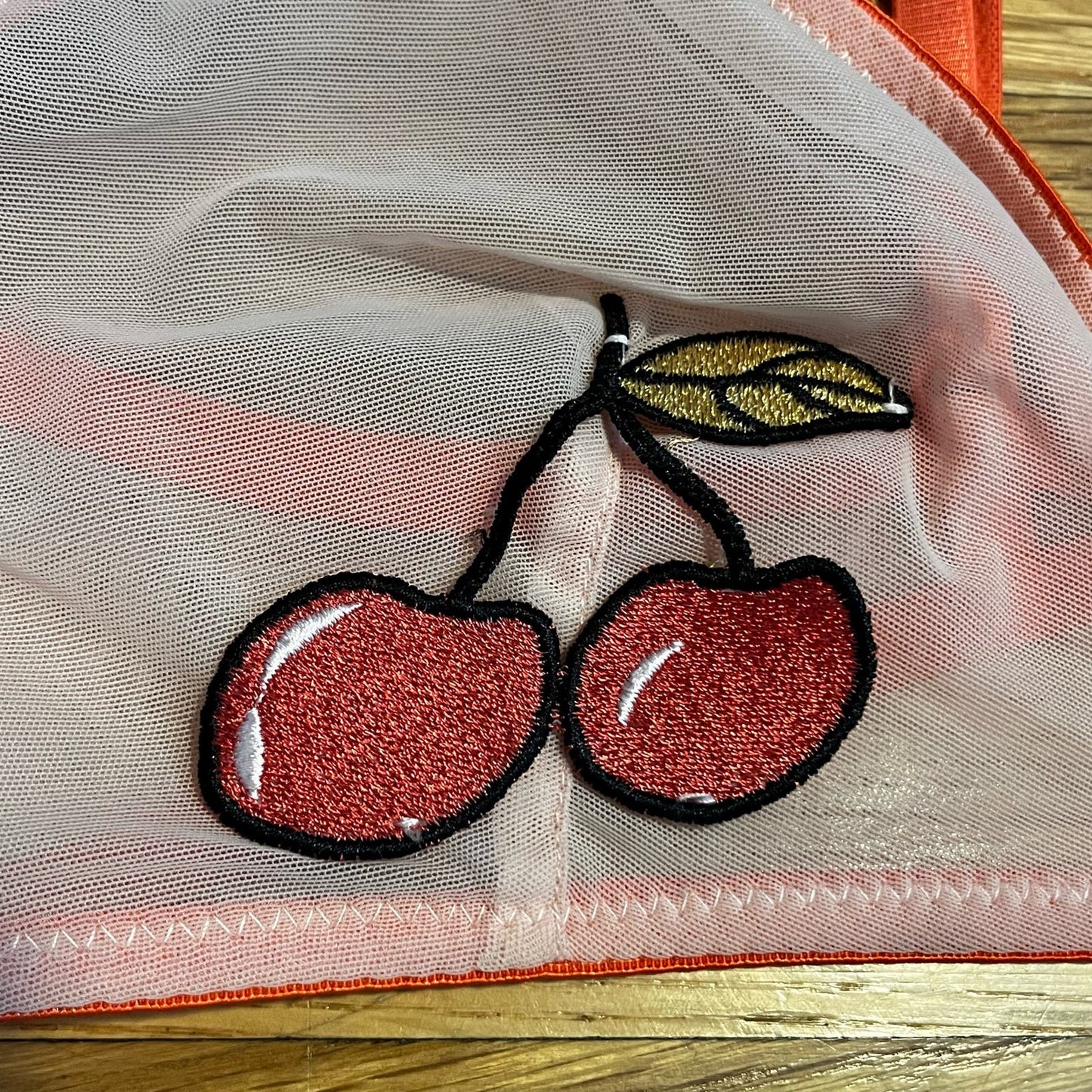 Wish & Whim Cherry Mesh Bralette - Size M