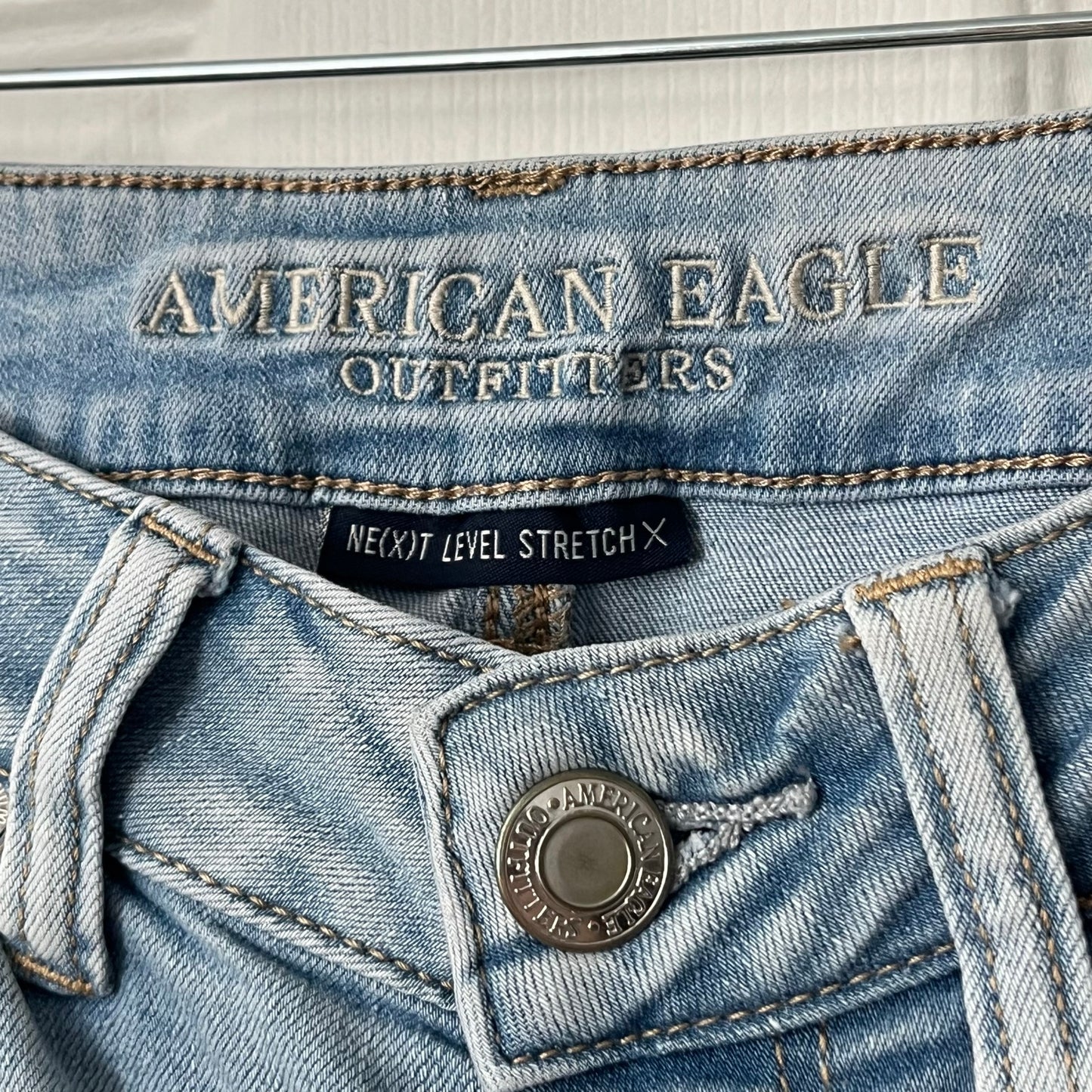 American Eagle Outfitters Next Level Stretch Cuffed Denim Shorts - Size 8