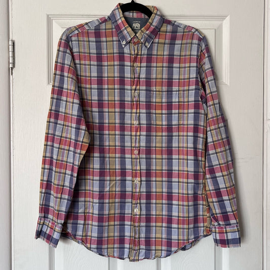 J. Crew Indian Madras Plaid Button-Down Shirt - Size S