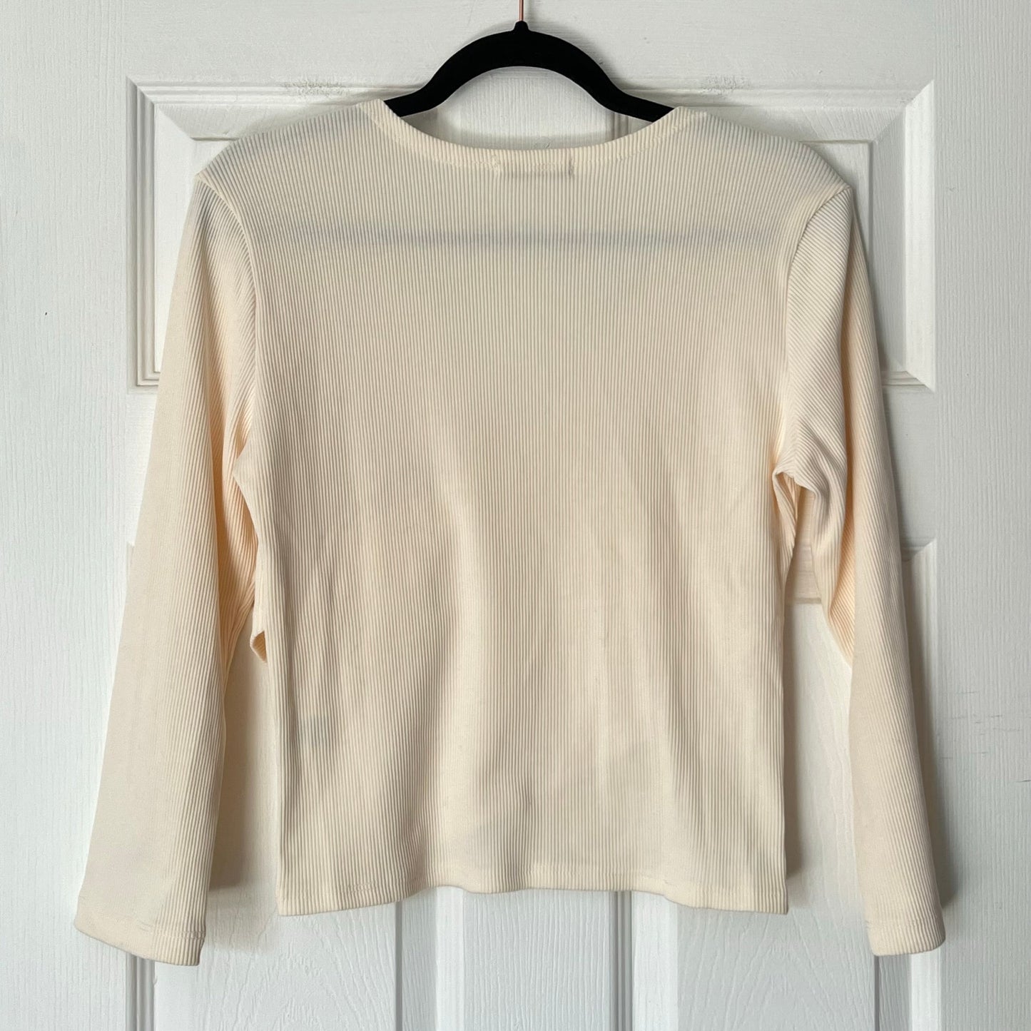 Elin Katana Ribbed Wrap Top - Size XL