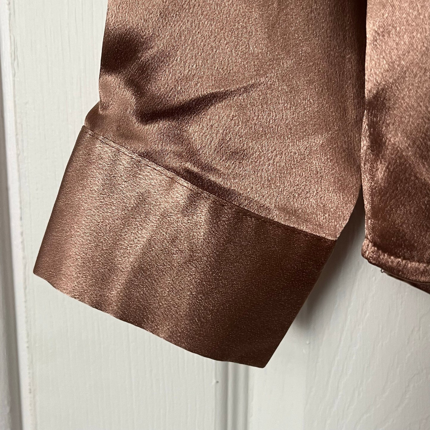 Shein Button-Down Silky Blouse - Size M