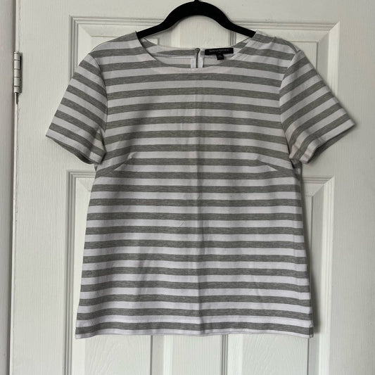 Banana Republic Striped Back-Zip Knit Top - Size M