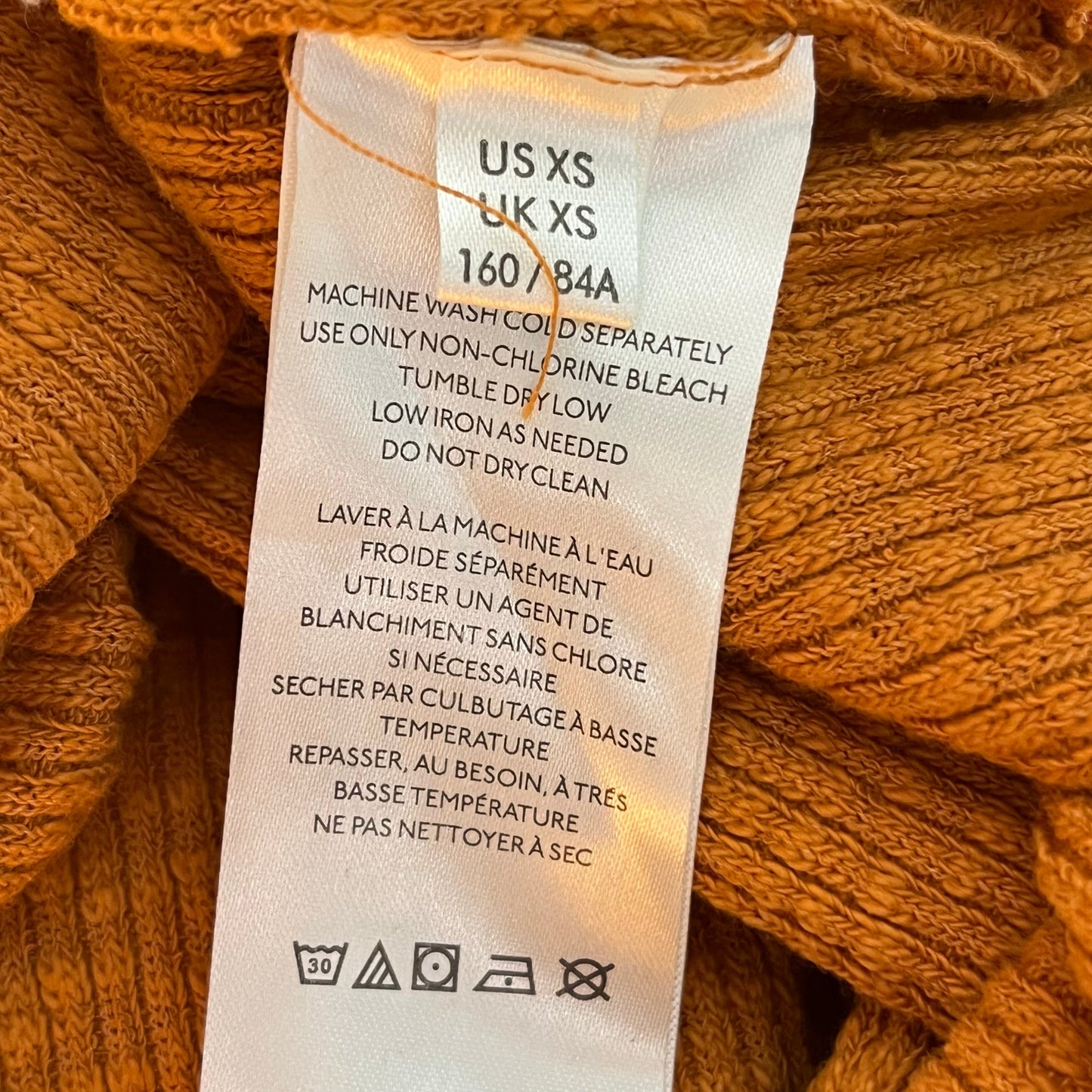 Free People We the Free Ribbed Raw Hem Top - Size XS