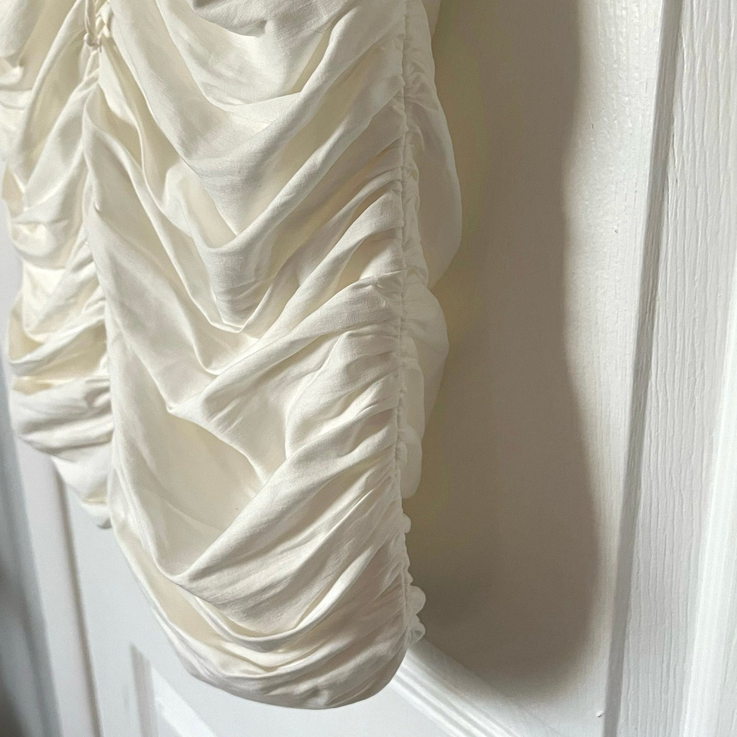 Zara Ruched Ruffled Dress - Size M