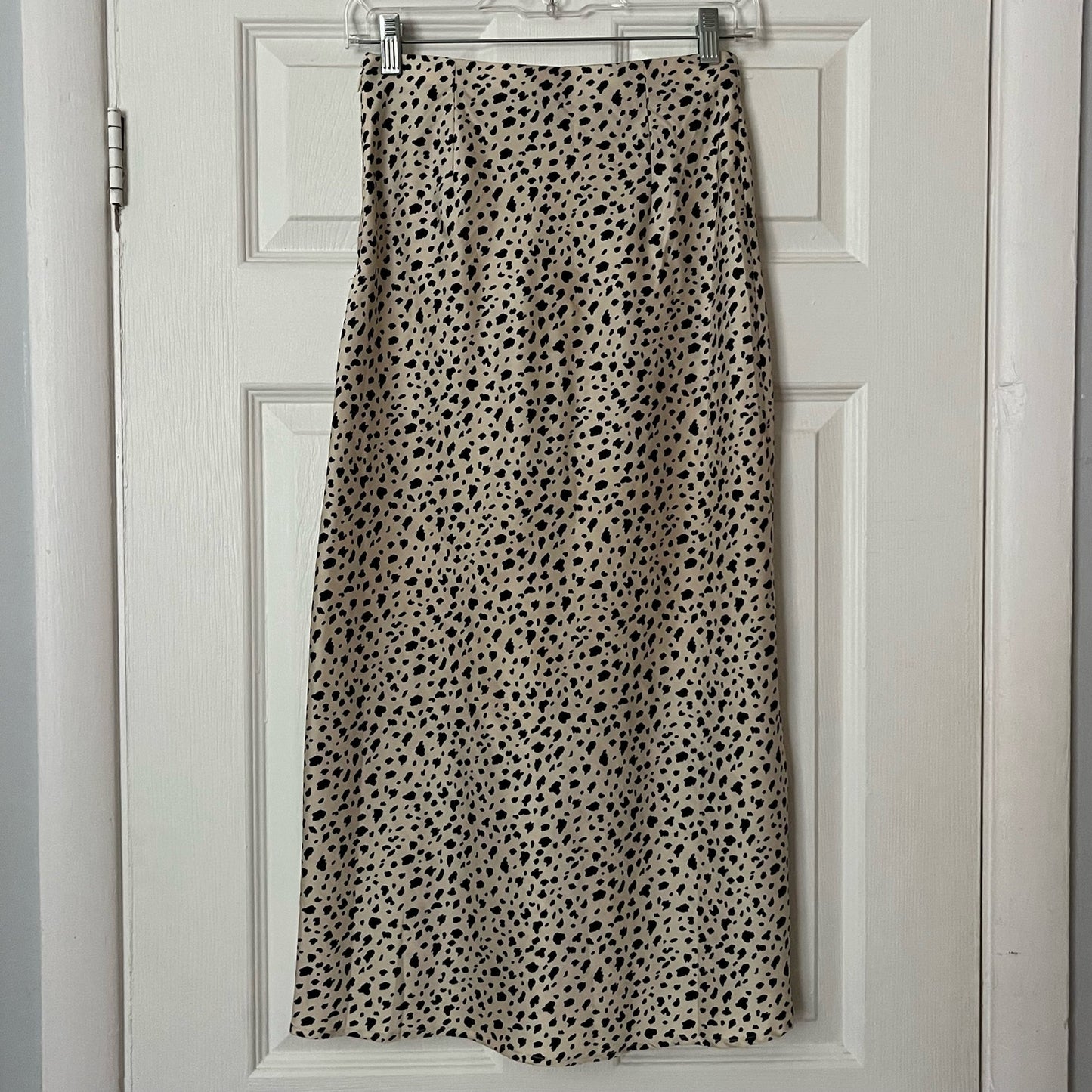 Forever 21 Animal Print Satiny Midi Skirt - Size S