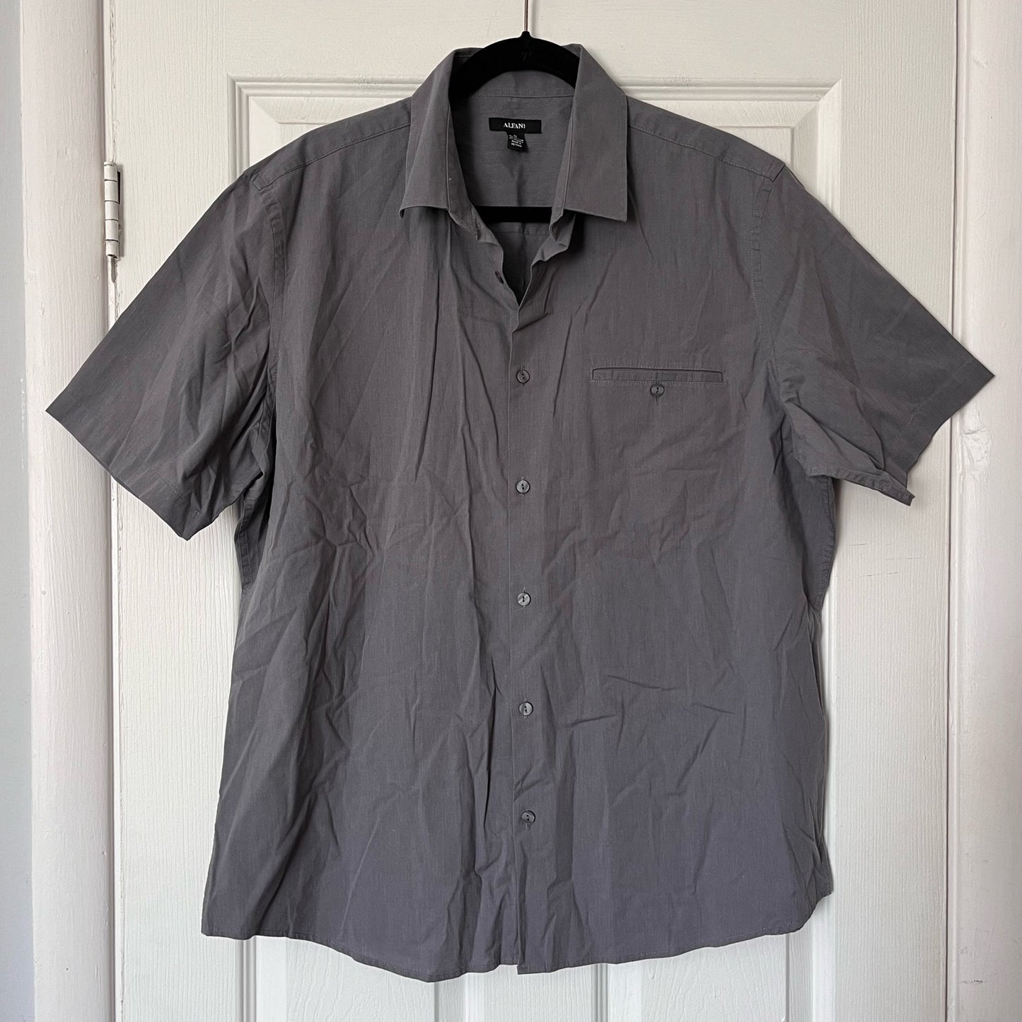 Alfani Short Sleeved Button-Down Shirt - Size XL