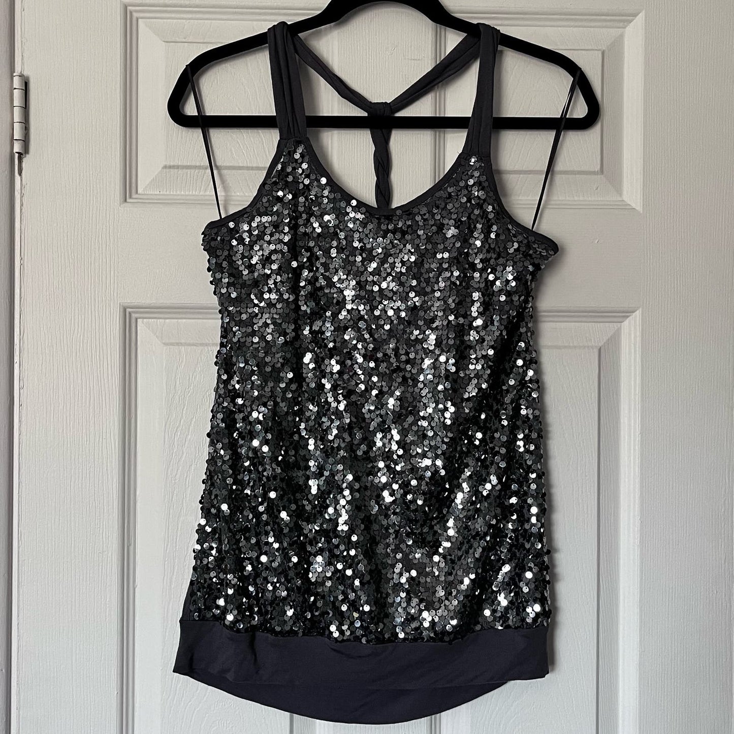Express Charcoal Pailette Tank Top - Size S